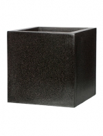 Pot vierkant zwart terrazzo 40x40x40cm (uitverkocht)